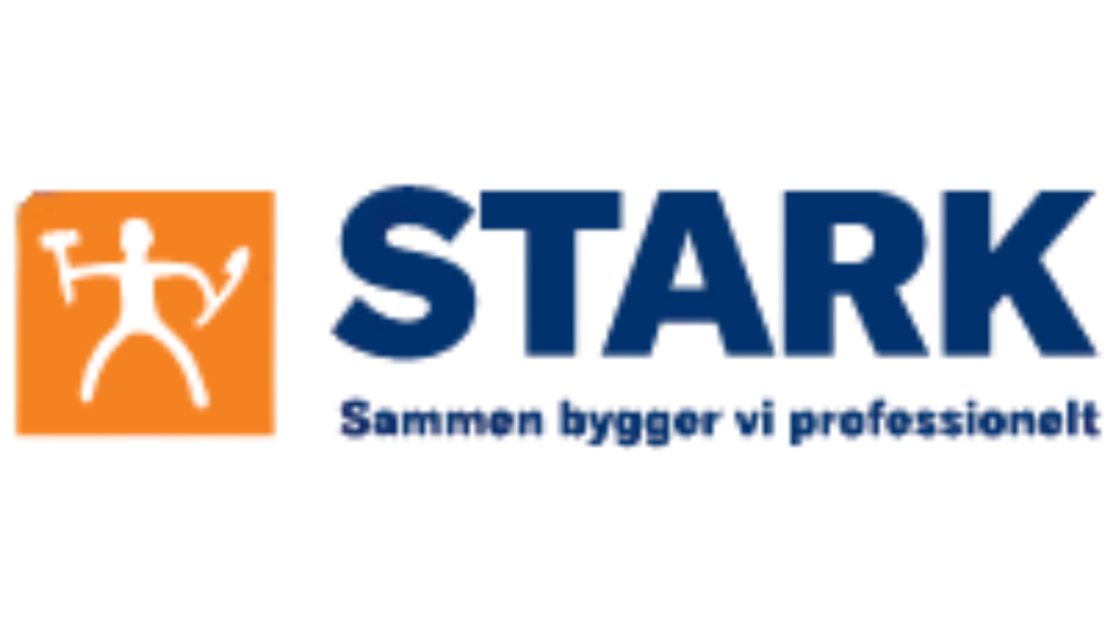 Stark logo med elektrisk værktøj og professionelt elektrikerteam.
