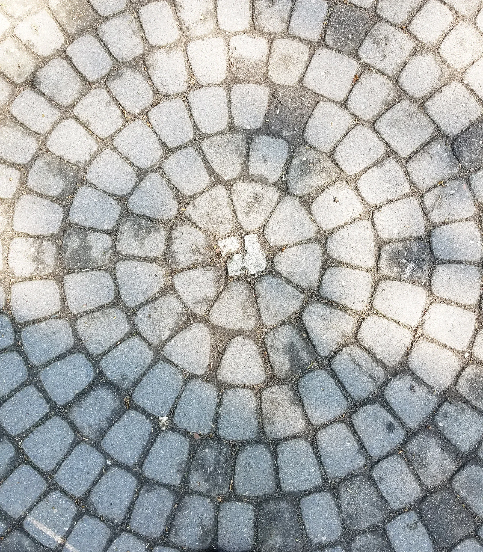 Detalje af stenbelægning til brolægning.